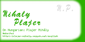 mihaly plajer business card